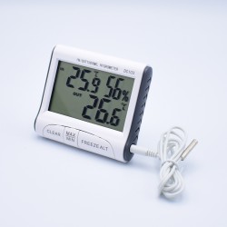 Ceas electronic cu termometru si higrometru interior exterior