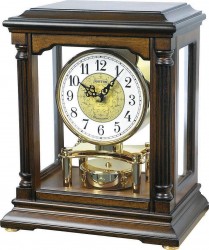 Ceas masa Rhythm quartz Lemn cu Pendul Rotativ CRH176NR06