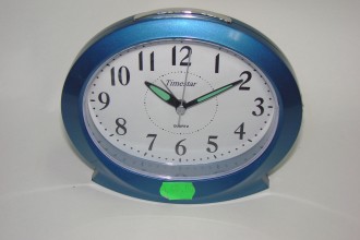 Ceas masa Timestar desteptator T-073 albastru