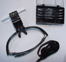 Lupa cap cu cinci lentile duble inlocuibile 1X, 1.5X, 2X, 2.5X, 3.5X NO.9892B