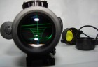 Luneta cu reticul de luminat verde si rosu 4x25 si laser JGBGM6
