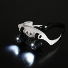 Lupa Ochelari cu 4 Mariri duble diferite 10X 15X, 20X, 25X cu Led 9892G-3A