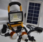 Sistem Solar cu Reflector Led 10W si 2 Becuri Incarcatoare Tel. Led AT-8890