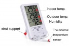 Termometru cu Ceas si Higrometru Digital si Sonada Interior-Exterior 298